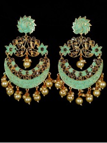 Reverse Ad Earrings With Meenakari Work